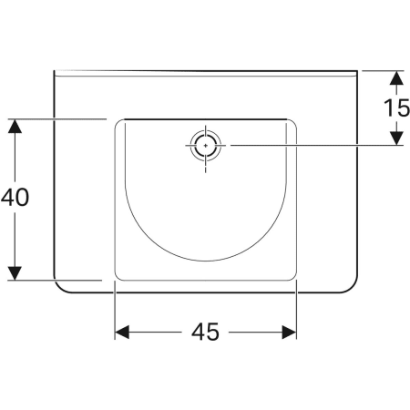 128666000 Раковина Geberit Renova Comfort Square, безбарьерная Geberit  - Вид №26