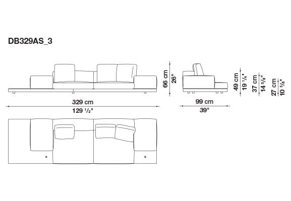 Кожаный диван B&B Italia док ARCH-00106863 - Вид №109