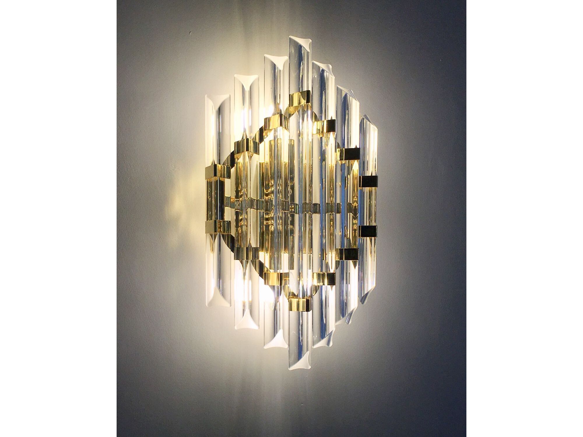 Светодиодный настенный светильник из латуни и стекла Lampex Italiana DIAMANTE ARCH-00135264 - Вид №2