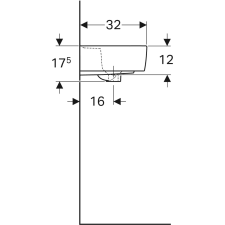 272145000 Раковина Geberit Renova Plan Geberit  - Вид №12