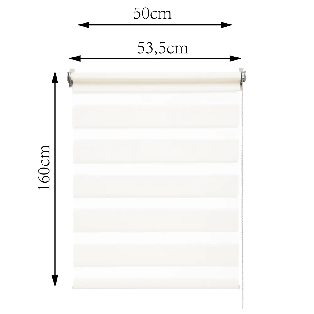 Штора рулонная день-ночь Inspire Moscou 50x160 см белая White 0 82688332 STLM-2082107 - Вид №3