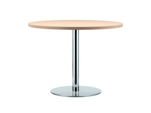 Круглый стол из нержавеющей стали и дерева