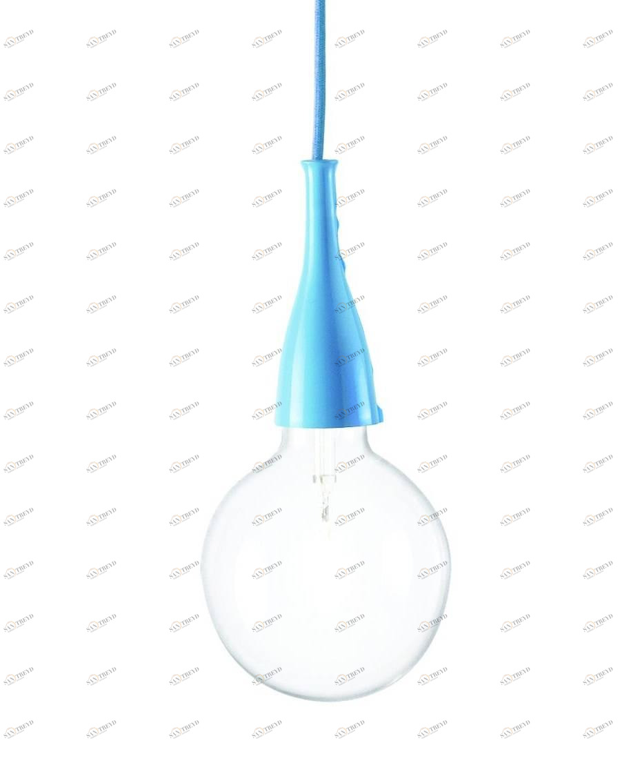 Подвесной светильник Ideal Lux Minimal SP1 Azzurro IDEAL LUX MINIMAL 071636 Синий