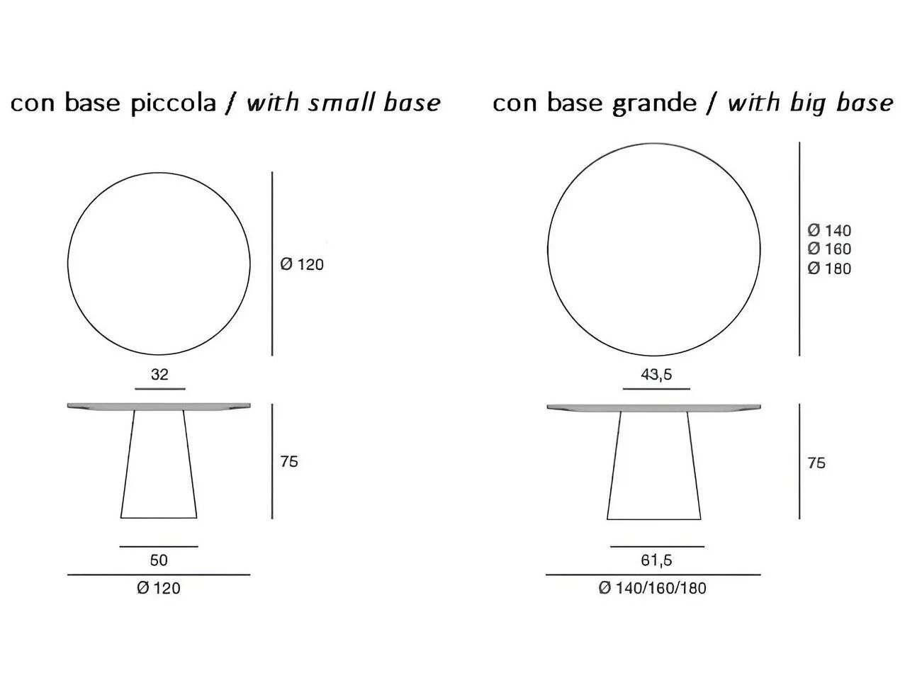 Круглый обеденный стол с гладкой основой Pacini & Cappellini Shell ARCH-00045003 - Вид №4