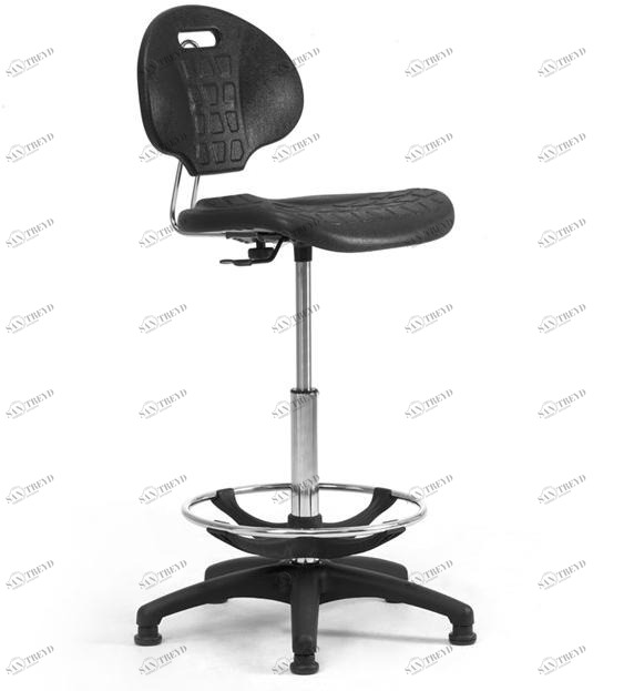 Leyform Регулируемый по высоте офисный стул из полиуретана со спинкой  0803pu 