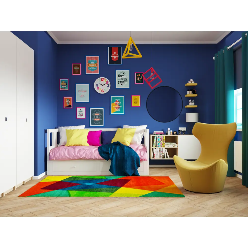 Часы настенные "Цифры" разноцветные диаметр 30 см TROYKATIME ДИЗАЙНЕРСКИЙ STLM-2132502 - Вид №6