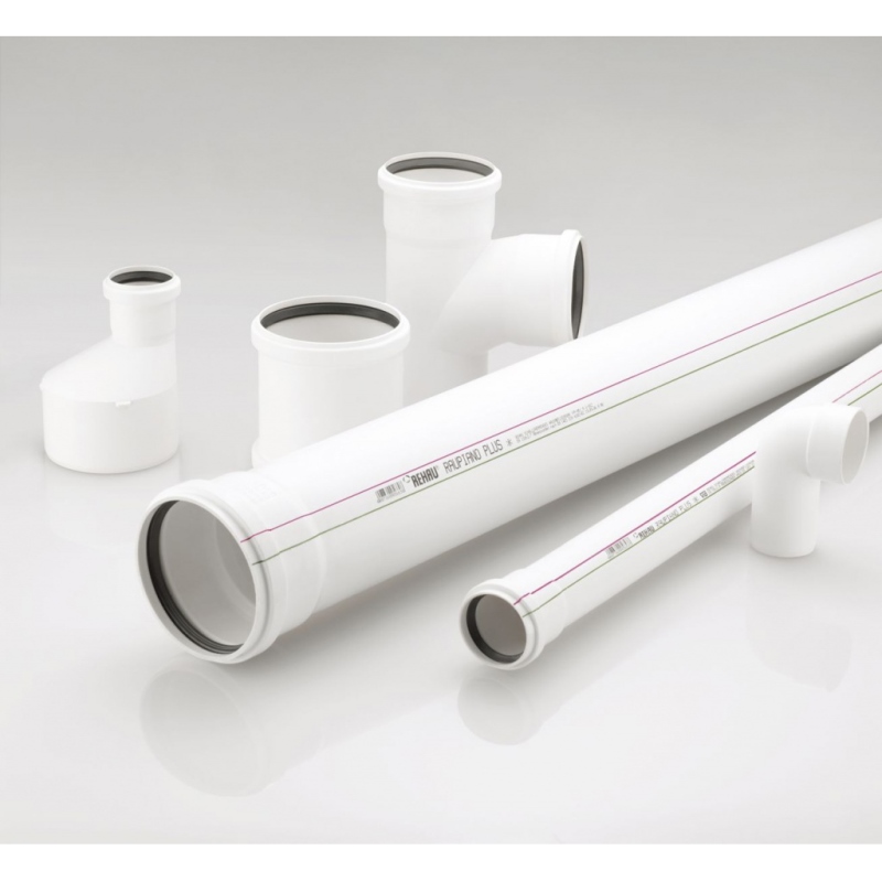 Труба канализационная PPR с раструбом REHAU 40 x 1000 мм 123034 - Вид №4