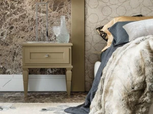 Cerasa Прямоугольная прикроватная тумбочка из лакированной древесины с ящиками York