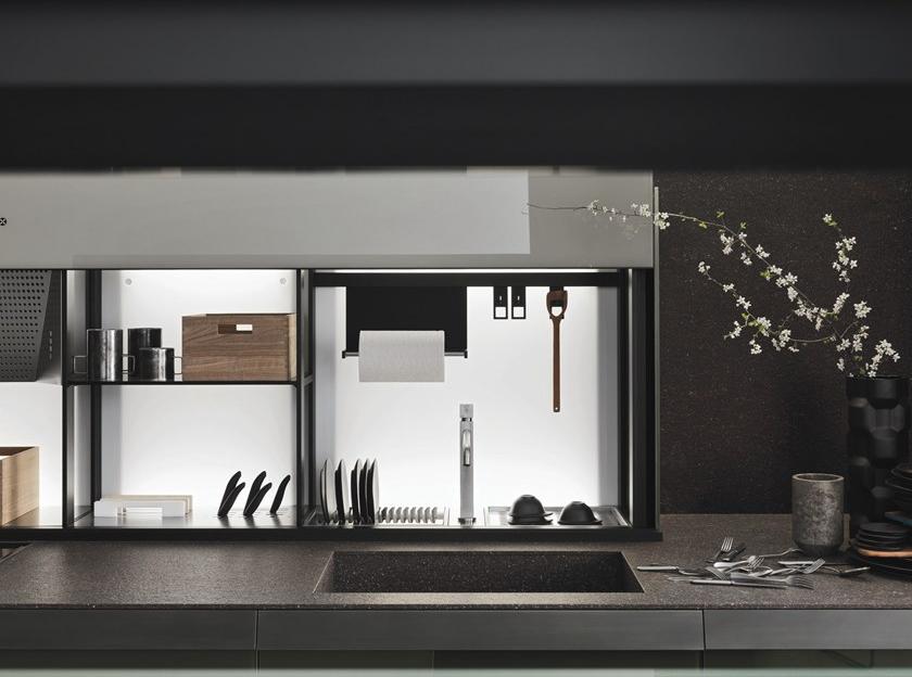 VALCUCINE Стеклянная кухня в современном стиле с островом без ручек Genius loci sun-id-1499790 - Вид №7