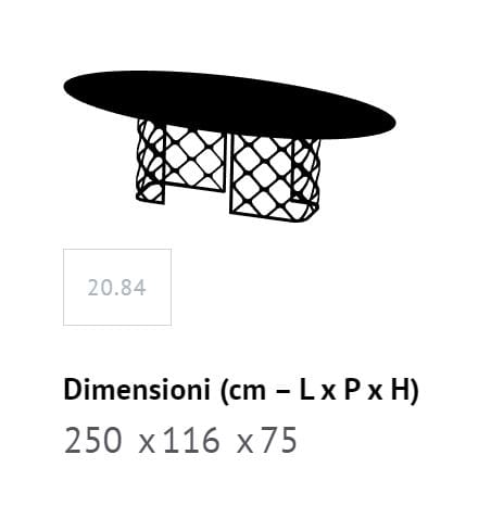 Обеденный стол из стали и дерева Bontempi Casa MAJESTY ARCH-00066435 - Вид №13