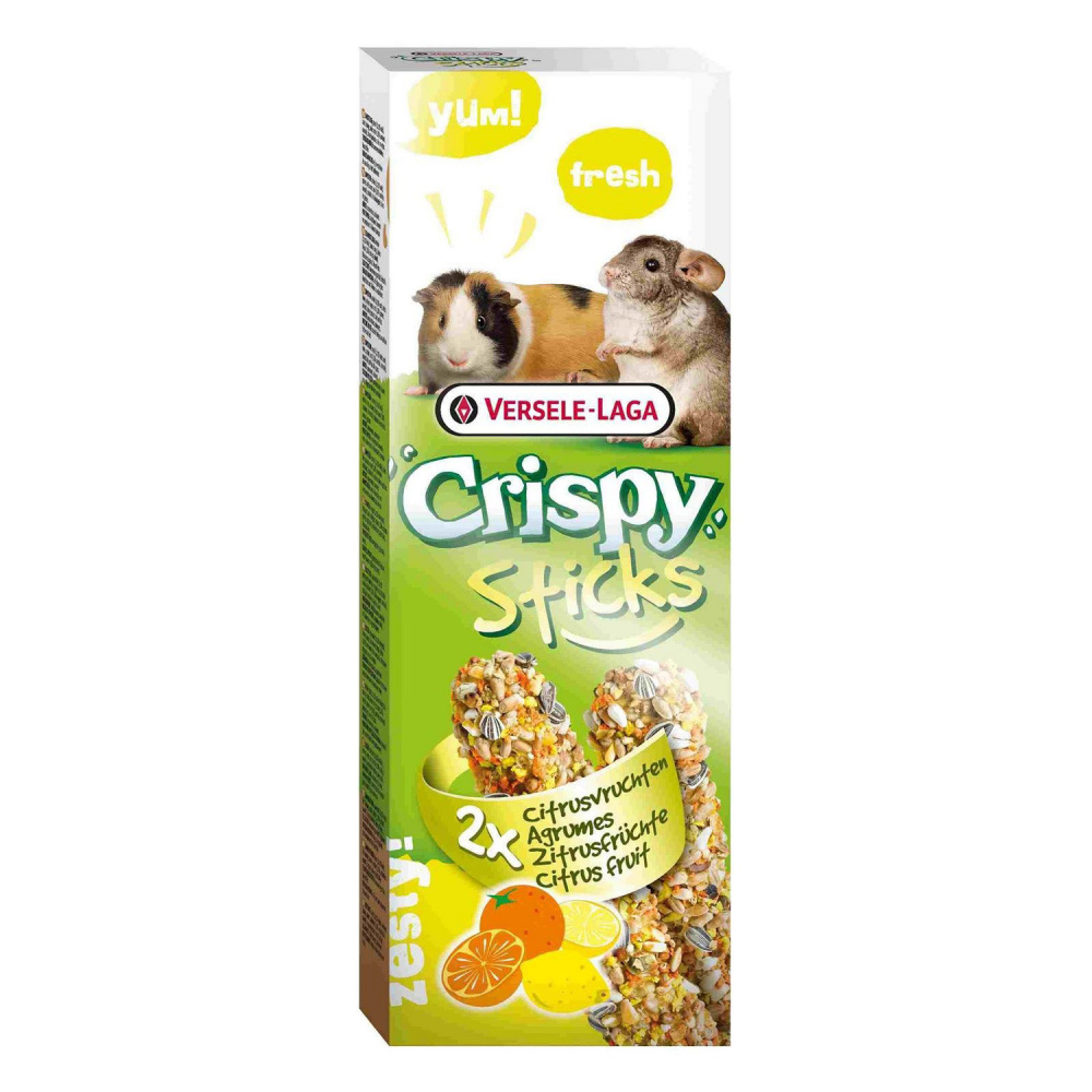 ПР0033920 Лакомство для грызунов Crispy палочки для морских свинок и шиншилл с цитрусовыми 2х55г VERSELE-LAGA 