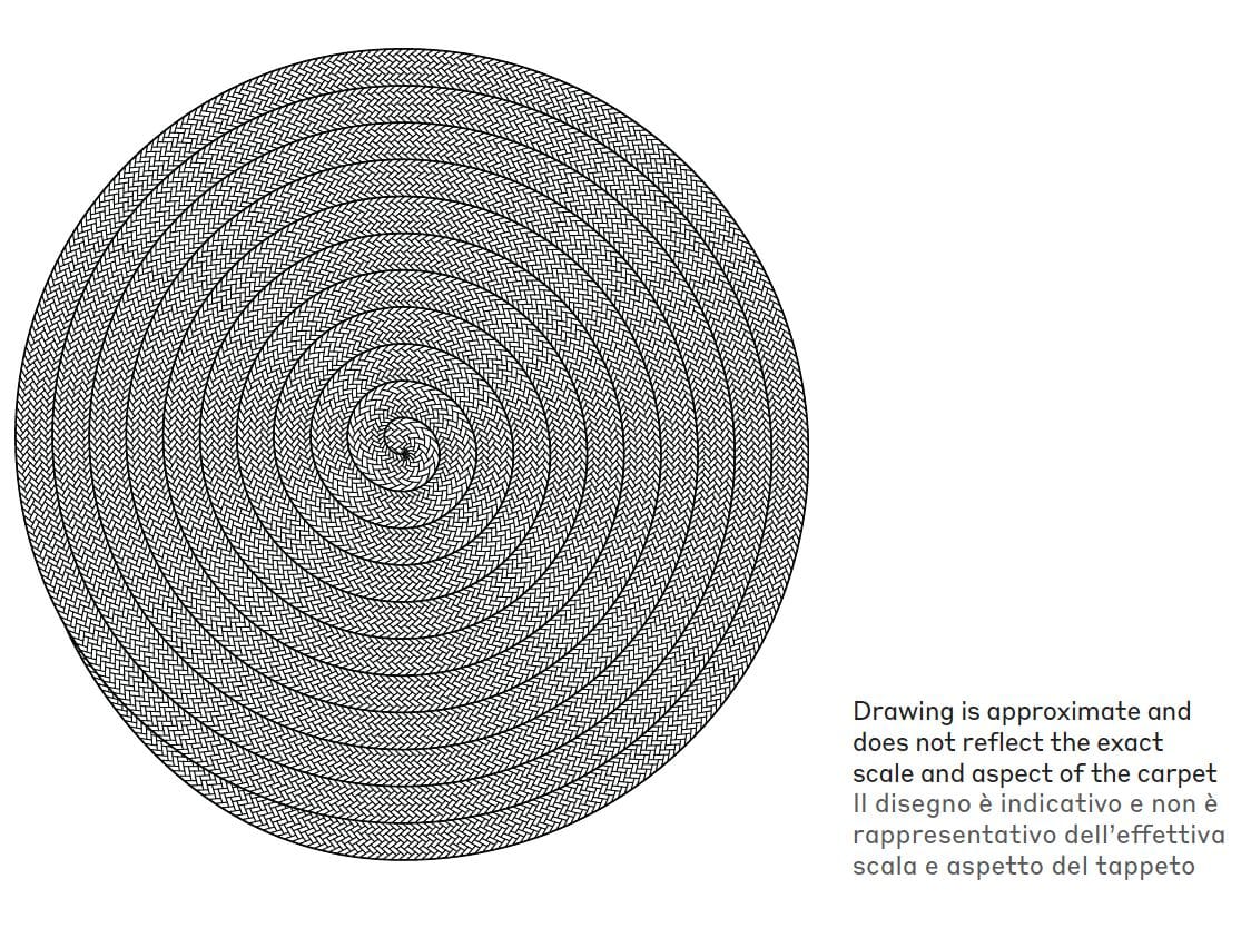 Olyna®100% плетеный двусторонний круглый напольный коврик Nodo Italia VULCANO ARCH-00023317 - Вид №12