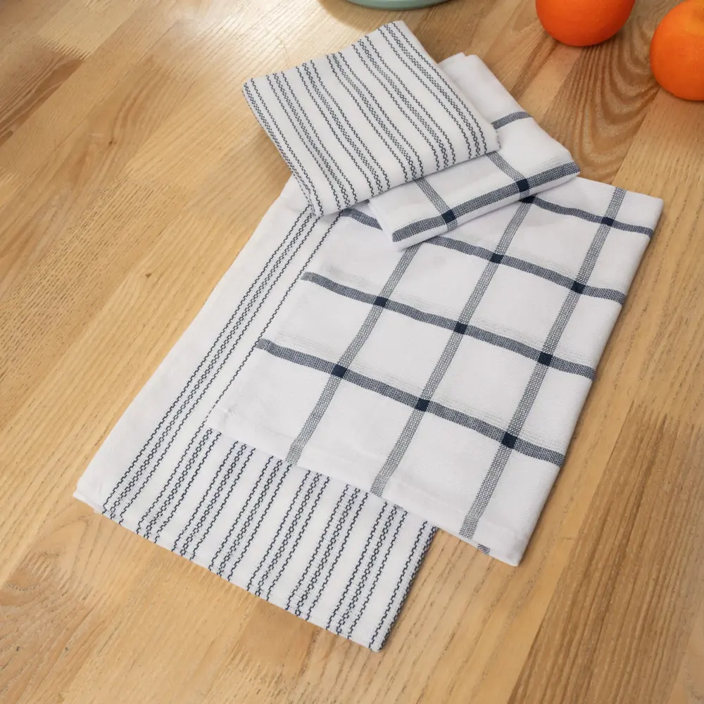 Набор полотенец вафельных Belezza Винсенте 090 40x60 см цвет серо-белый 2 шт STLM-2113193 - Вид №1