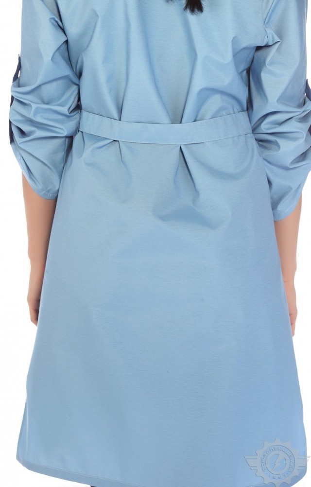 61730 Халат "Радуга" длинный рукав голубой  Одежда для обслуживающего персонала  размер 44 Спецодежда  - Вид №6
