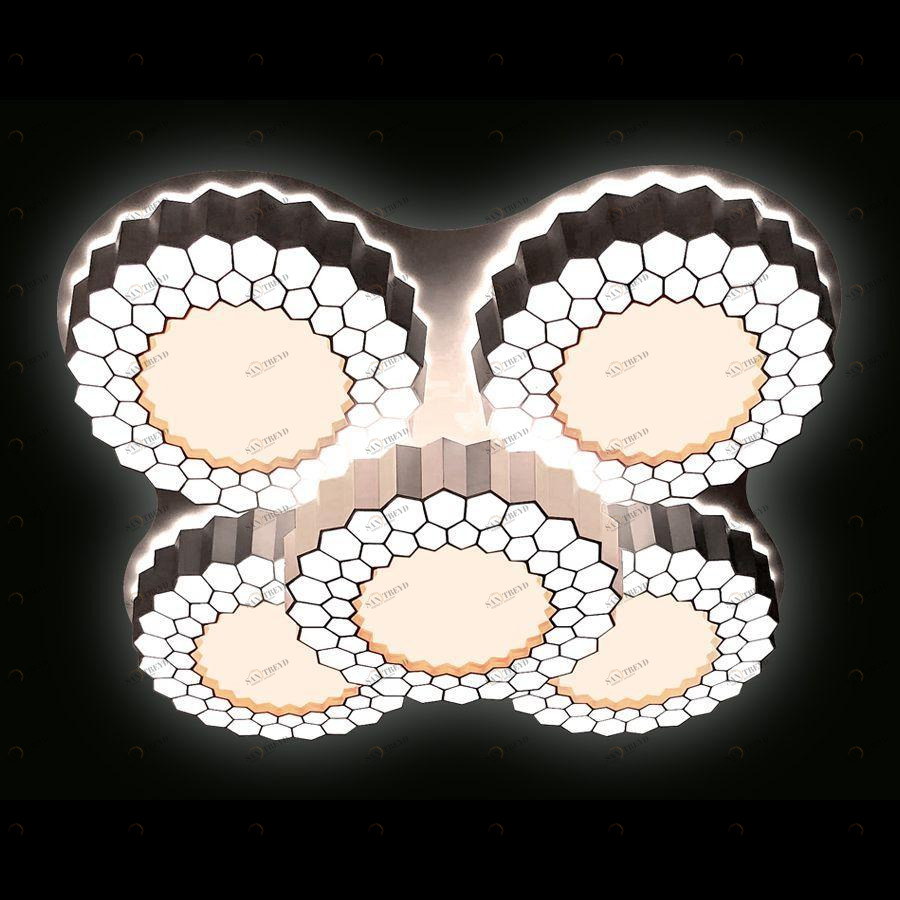 Потолочная светодиодная люстра Ambrella light Orbital High-Tech FH13/5 WH 160W D550*550 AMBRELLA LIGHT ДИЗАЙНЕРСКИЕ, ORBITAL HIGH-TECH 220103 Белый 