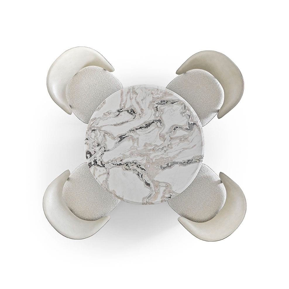 Круглый стол с никелевым основанием и мраморной столешницей CEPPI Evergreen ARCH-00024367 - Вид №2