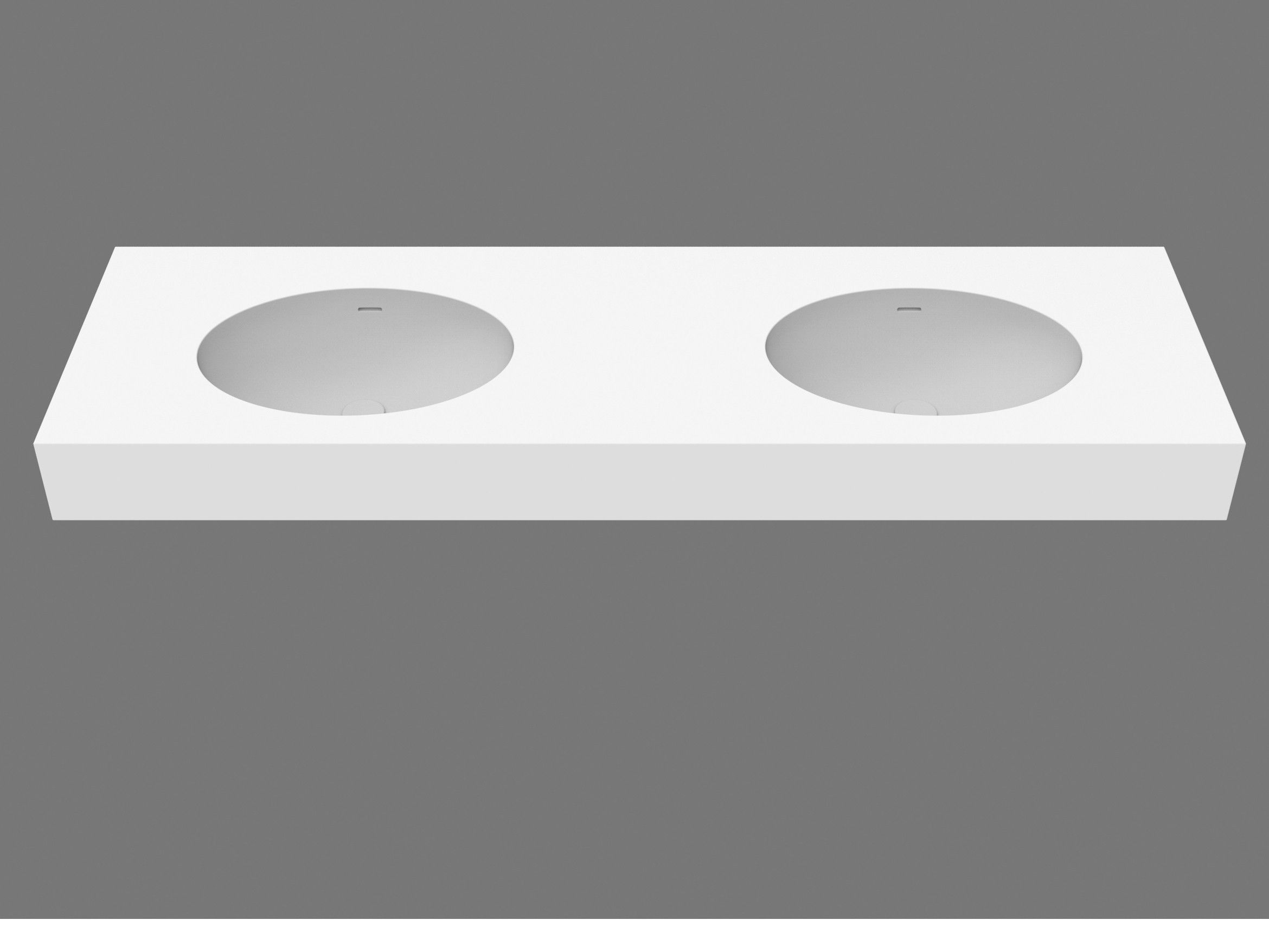 Двойная круглая подвесная раковина из твердой поверхности MOMA Design ELIPSE SYSTEM DOUBLE ARCH-00074183 - Вид №1