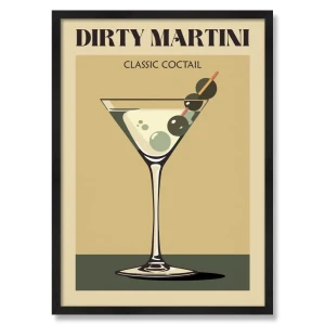 POSTERMARKET Картина Мартини в раме для кухни 50x70 см 89394668
