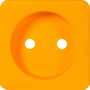 Накладка для розетки без заземления Lexman Cosy, цвет оранжевый