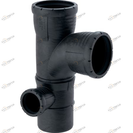 GEBERIT 393.570.14.1 Крестовина двухплоскостная комбинированная Geberit Silent-Pro 87,5°, левая 