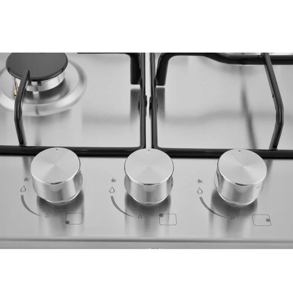 Газовая варочная панель Zugel ZGH453X 45 см 3 конфорки цвет серый STLM-2137106 - Вид №3