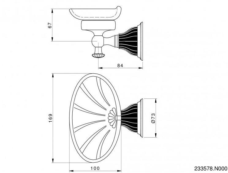 Bronces Mestre Portasapone a muro Artica with porcelain 233578.n000.50 - Вид №1