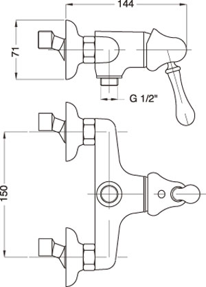 Смеситель MIGLIORE Maya ML.MAY-8938.СR для душа - хром ML.MAY-8938.CR - Вид №1