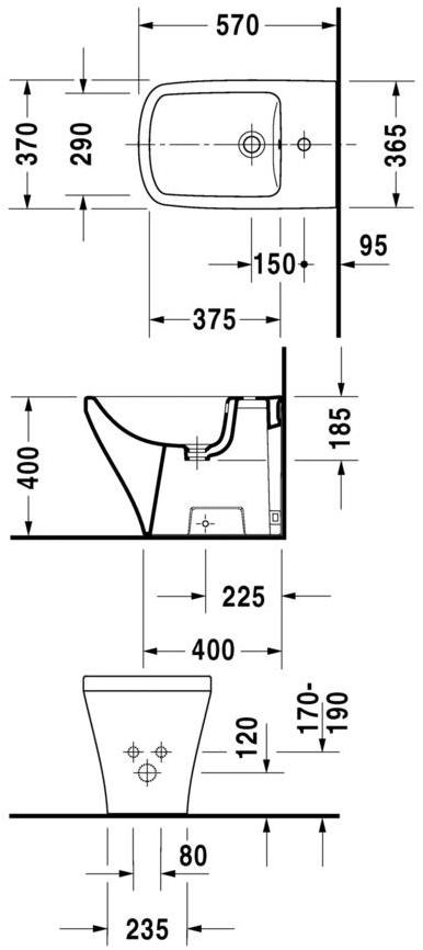 Биде напольное Durastyle Duravit sun-id-1494057 - Вид №2