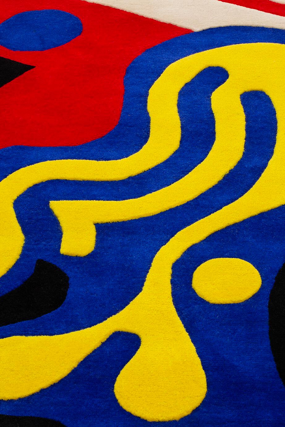 Шерстяной ковер ручной работы Poltronova бабочка, луг и небо ARCH-00055143 - Вид №1