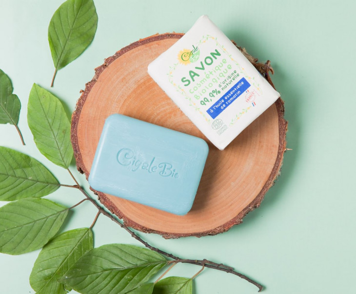 7209 CIGALE BIO Мыло твердое с эфирным маслом розмарина Вкусляндия  - Вид №1