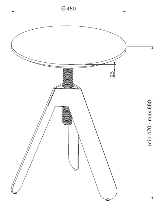 Журнальный столик с регулируемой высотой из стали и дерева Bontempi Casa BASALTO ARCH-00152127 - Вид №5