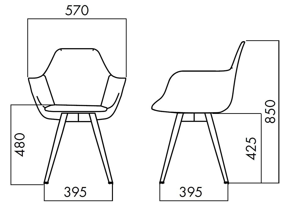 Тканевый стул с подлокотниками ALMA DESIGN y Chair ARCH-00065978 - Вид №4