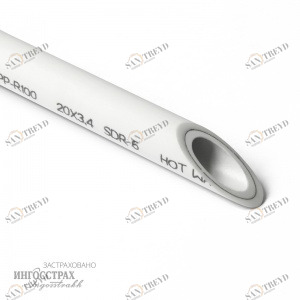 Труба PN25 (перфор.сред.) 20х3,4 SDR6 Grise  PP-R (4м) PROAQUA 27284