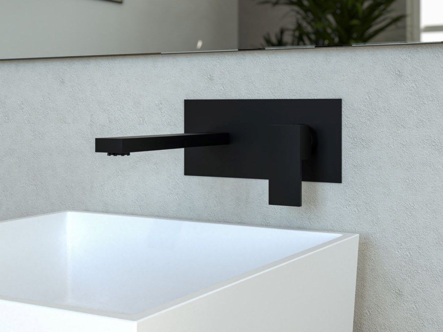 Однорычажный настенный смеситель для раковины Ercos Италия R Nero ARCH-00079679 - Вид №3