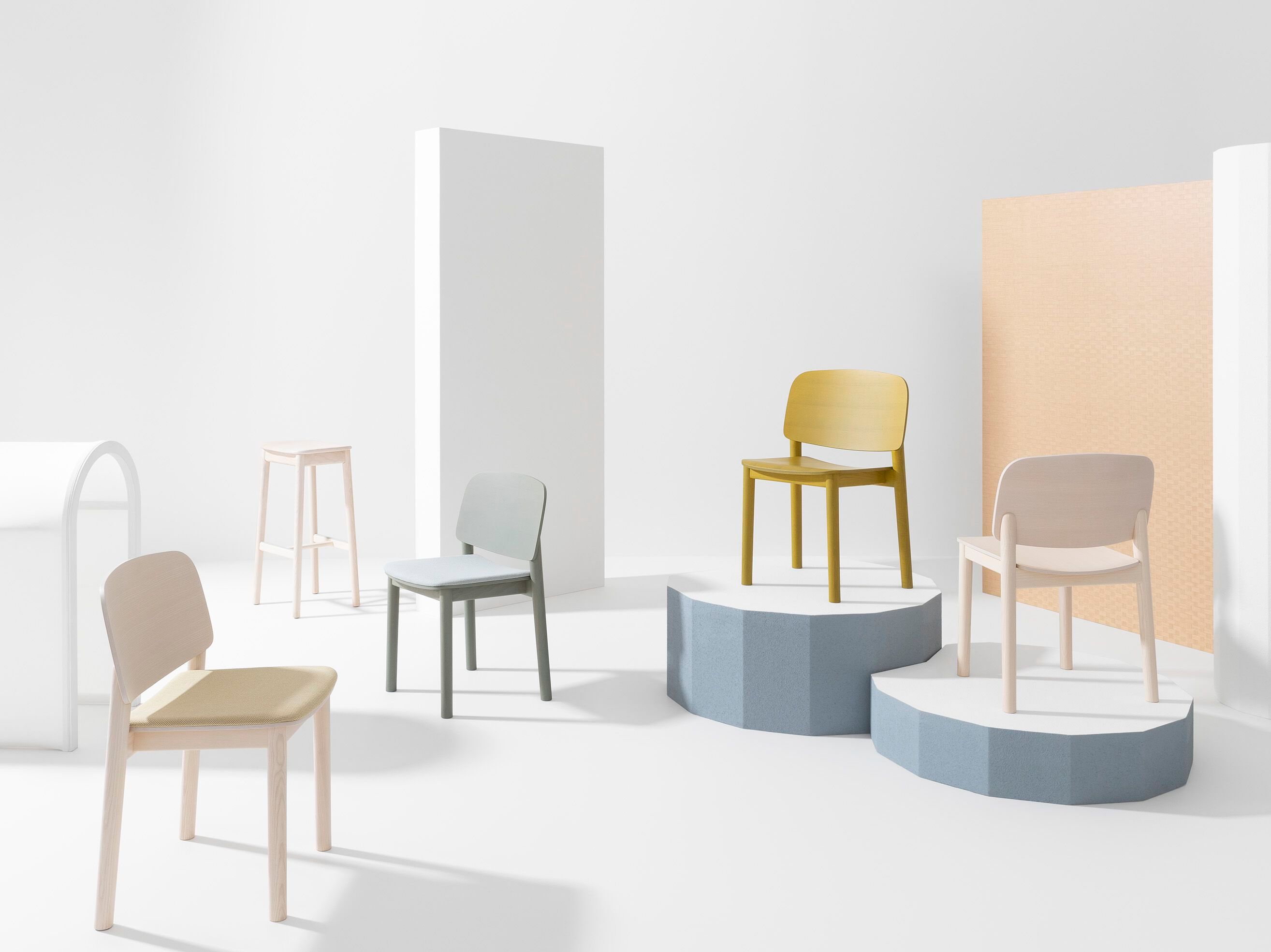 Штабелируемый стул из ясеня с мягким сиденьем Billiani ARCH-00120784 - Вид №2