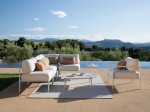 2-местный акриловый тканевый садовый диван