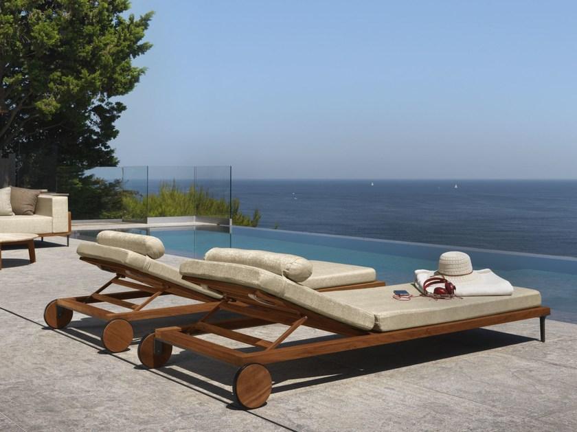 Talenti Садовая кушетка из тика на колесиках Cleo teak Clelet - Вид №2