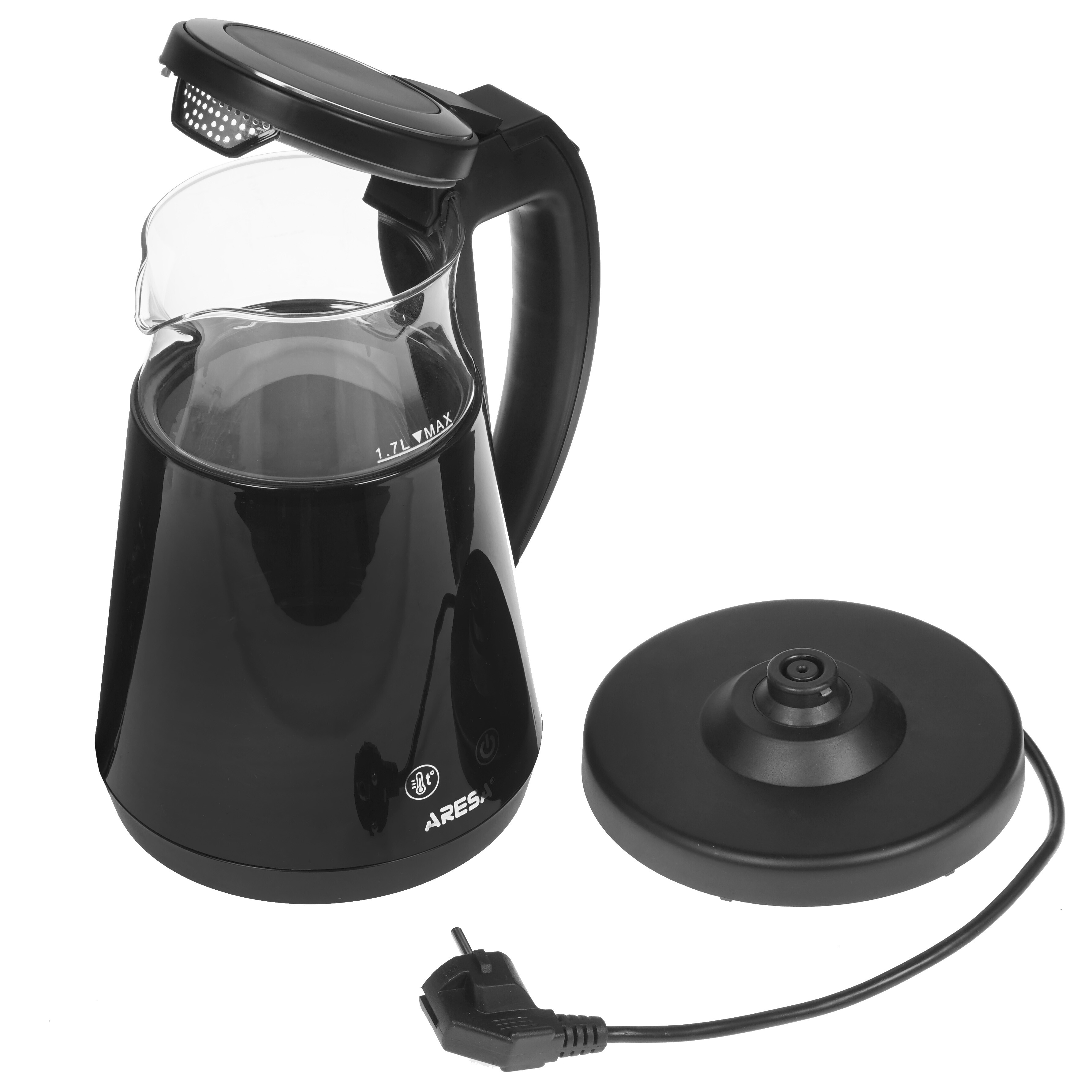 8194279 Электрочайник Aresa AR-3463 черный STDN-0111859 - Вид №3