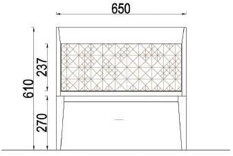 Barba design Прямоугольная тумбочка из орехового дерева с ящиками Trame C65.a1 - Вид №2