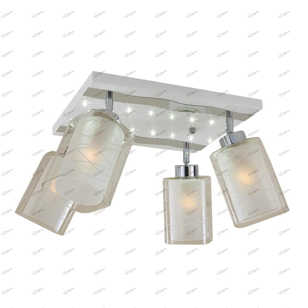 Спот потолочный белый с 4 плафонами Citilux "Прима" CL160241 CITILUX ПРИМА ХРОМ 00-3891064 Белый 