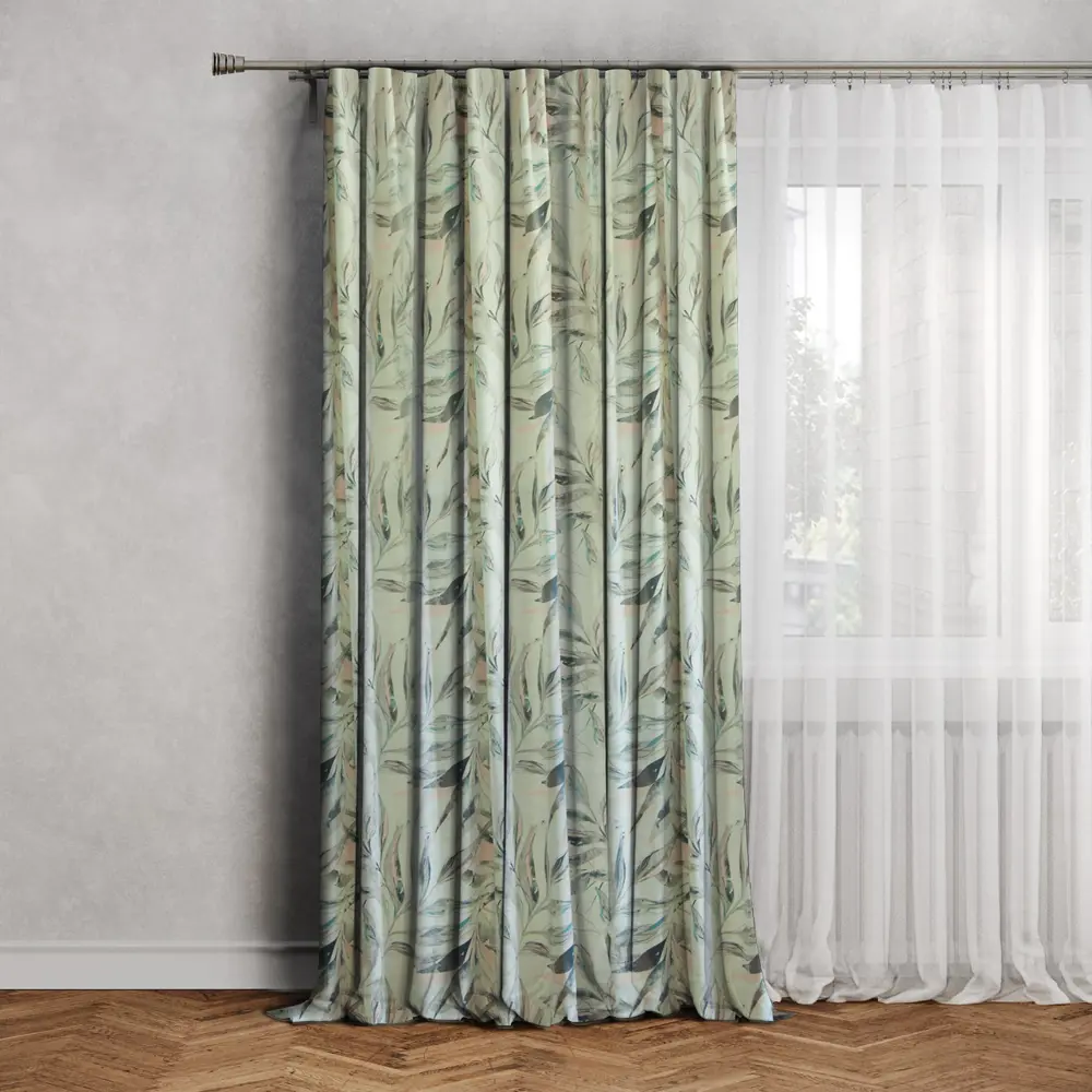 SEASONS Штора блэкаут Лион с лентой 140x260 см бежевый бархат 88948009 STLM-1051796