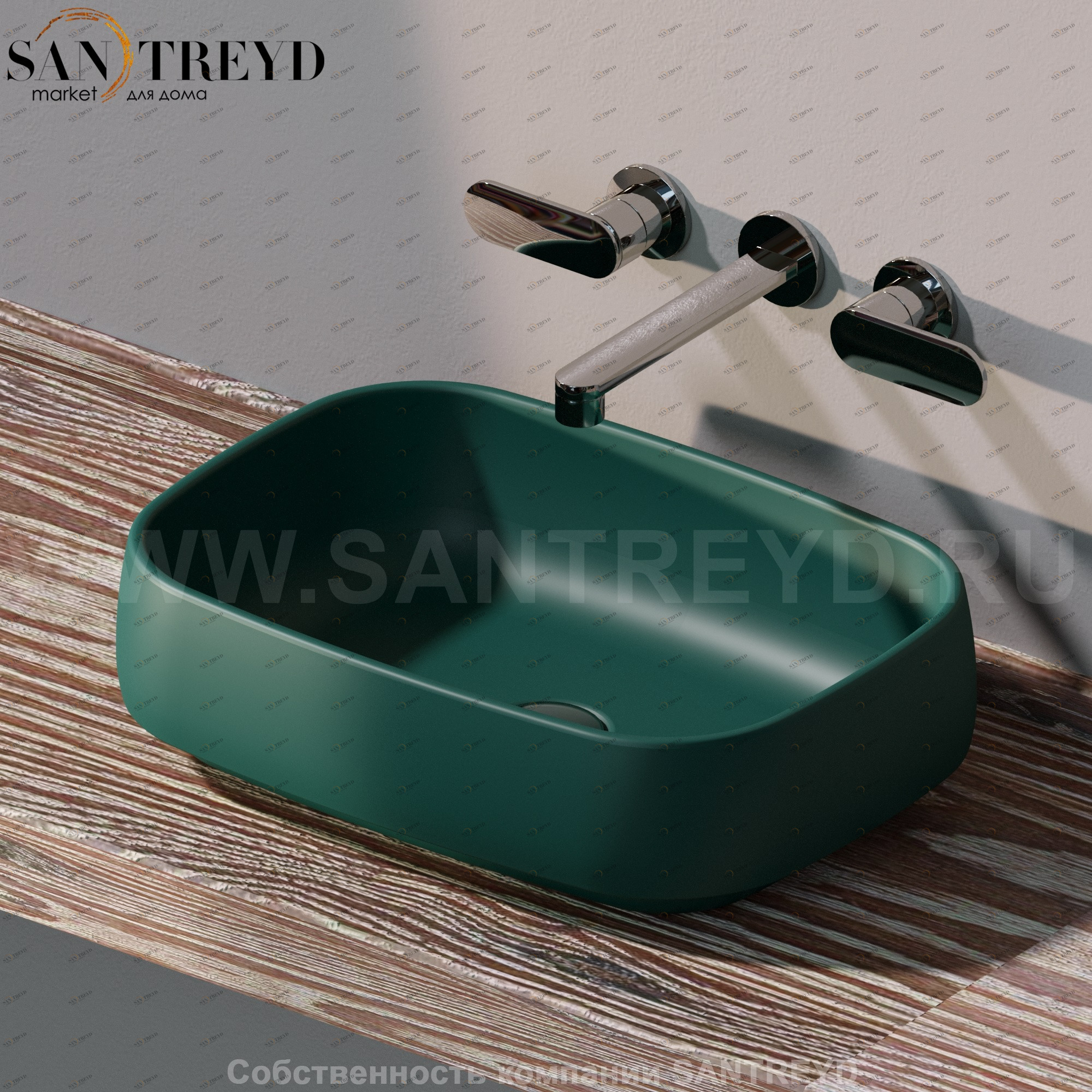 FG50A5020 Накладная раковина на столешницу  прямоугольная Ceramica Flaminia Flag