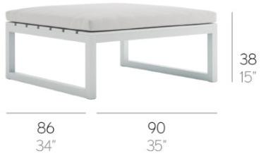 GANDIABLASCO Алюминиевый садовый пуф Saler sun-id-1475171 - Вид №5