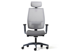 Сетчатый регулируемый по высоте офисный стул с подголовником