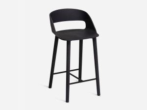 Высокий стул из ясеня с подставкой для ног