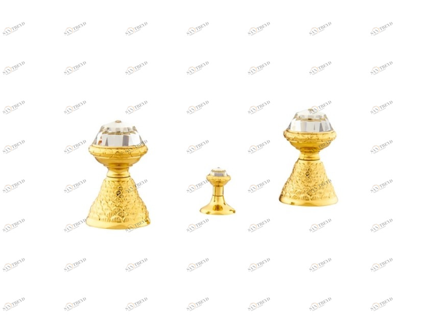 059222.E00.50 Биде с тремя отверстиями и кристаллами сваровски Яркий хром Mestre Dragon