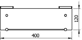 10951D Полка подвесная цвет хром LANGBERGER ALSTER - Вид №2