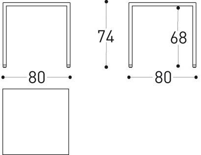 Varaschin Прямоугольный стол из hpl Victor 3865 - Вид №1