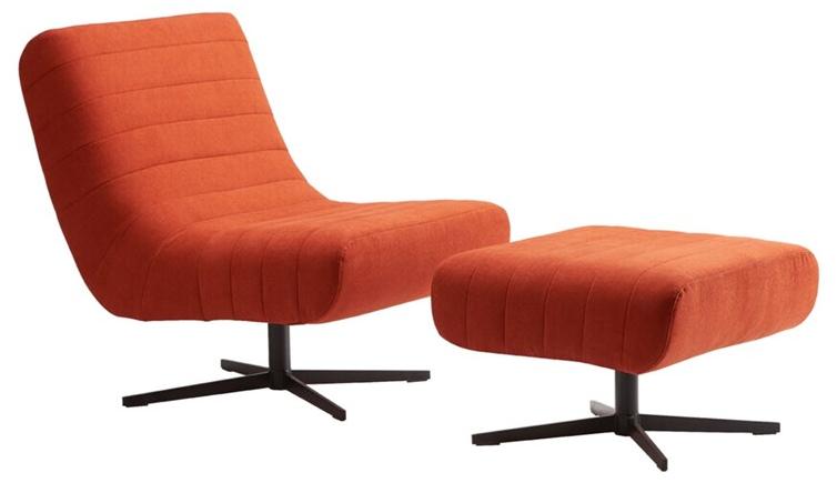 ROSSIN Пуф из мягкой кожи Riffel sun-id-1493560 - Вид №3