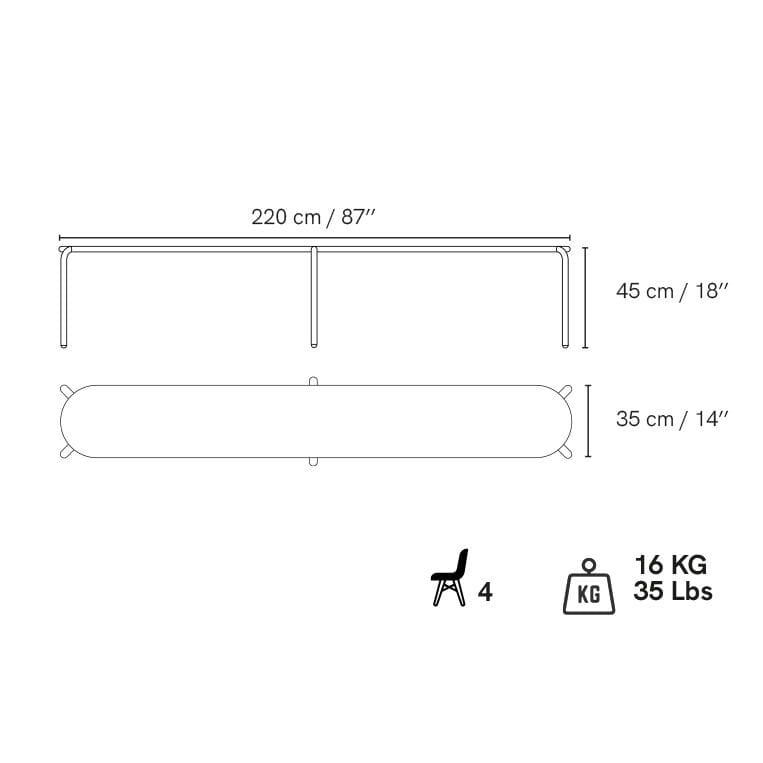 Оцинкованная стальная скамья Cornilleau Hyphen ARCH-00126268 - Вид №21